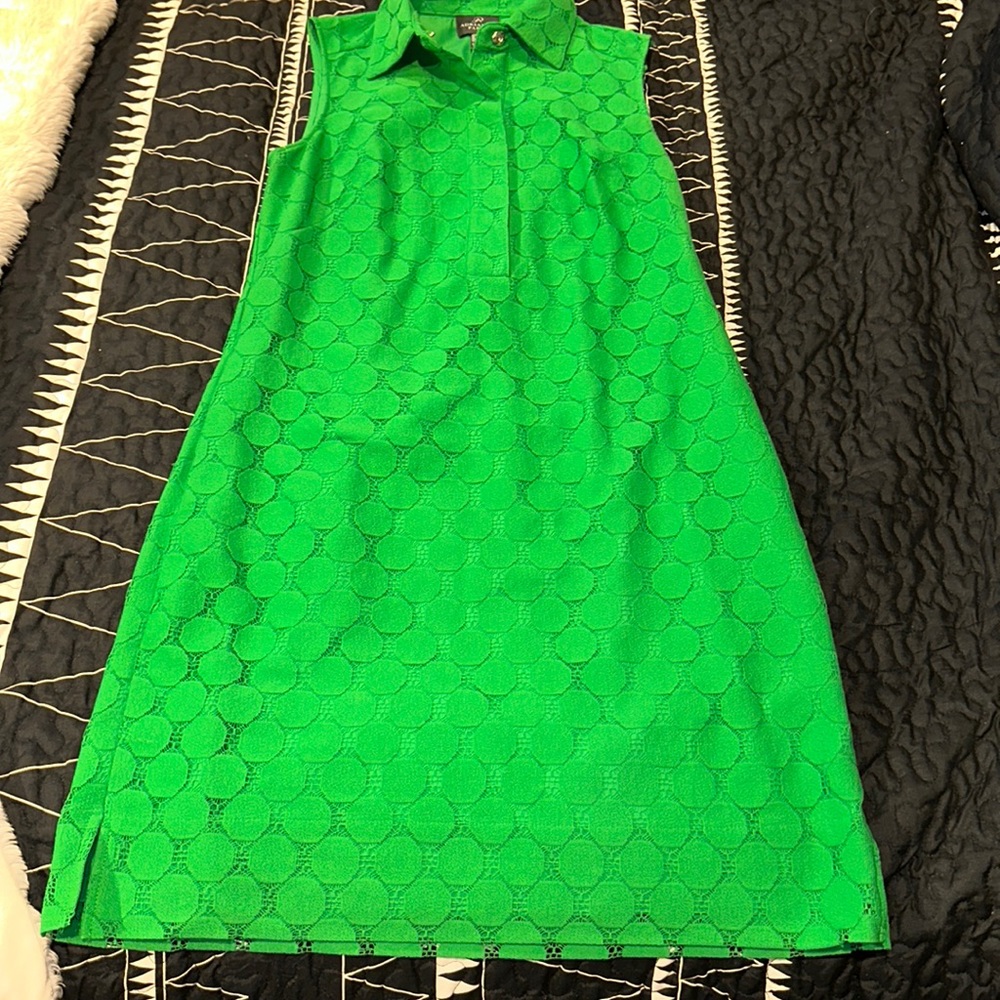Adrianna Papell green sleeveless dress